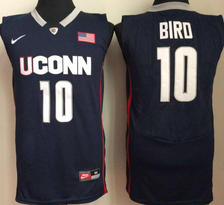 NCAA Men Uconn Huskies #10 bird Blue->more ncaa teams->NCAA Jersey